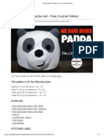 We Bare Bears Panda Hat - Free Crochet Pattern PDF