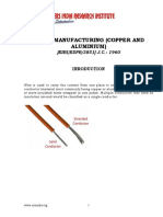 Project Report On Cable Manufacturing (Copper and Aluminium)