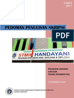 Pedoman Penulisan Skripsi STMIK HANDAYANI MAKASSAR 2017 Teknik Informatika PDF