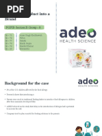 Turning A Product Into A Brand: Adeo Health Science