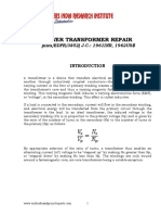 Project Report On Power Transformer Repair