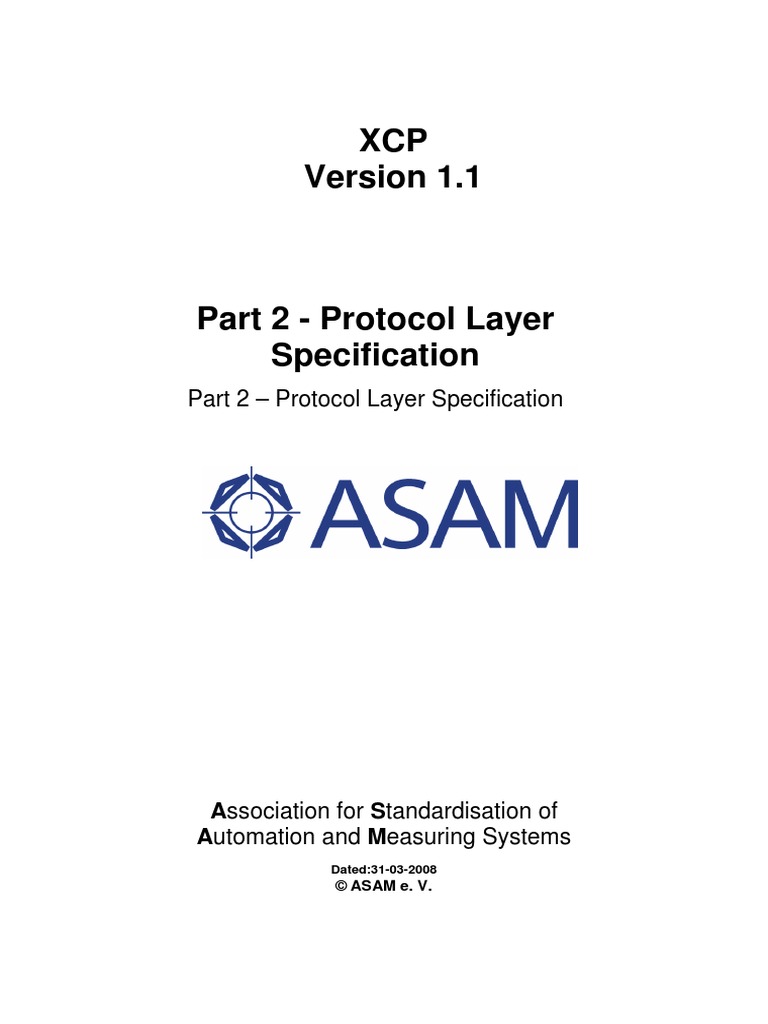 ASAM - XCP - Part2 Protocol Layer Specification - V1 1 0 | PDF ...