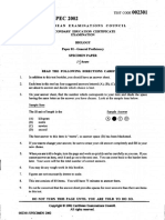 CSEC Biology June 2002 P1 Specimen Paper PDF