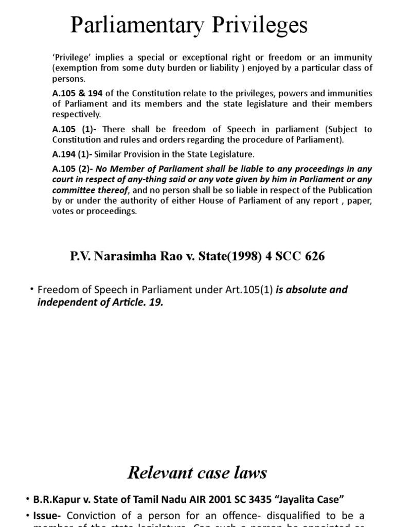 Legislature | PDF | Parliamentary Immunity | Legal Documents