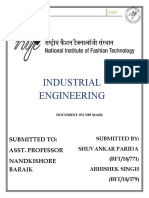 Industrial Engineering: Submitted To: Asst. Professor Nandkishore Baraik