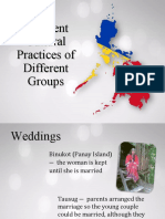 Different Cultural Practices of Different Groups