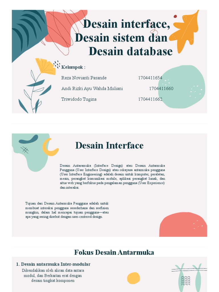 Materi Desain Interface, Desain Sistem Dan Desain Database | PDF