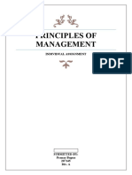Principles of Management: Individual Assignment