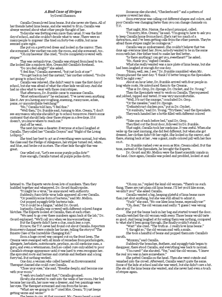 A Case of Stripes and Self-Acceptance: How Camilla Cream Learns to ...