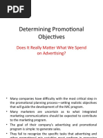 Setting Promotional Objectives