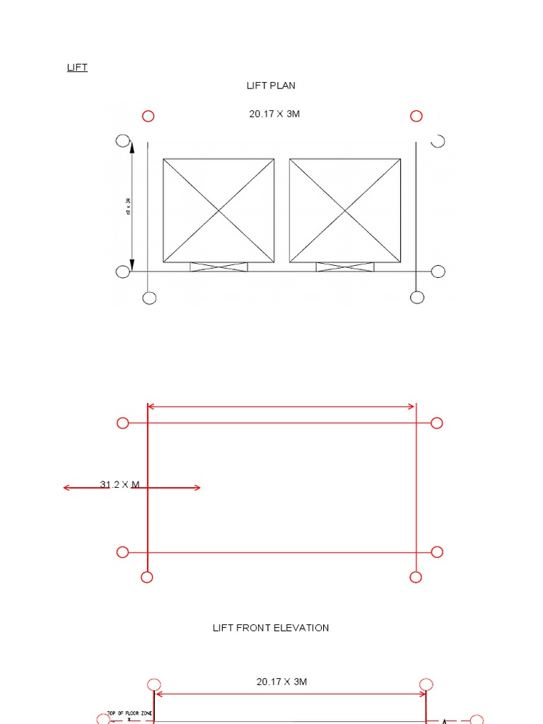 Lift Front Elevation Plan | PDF