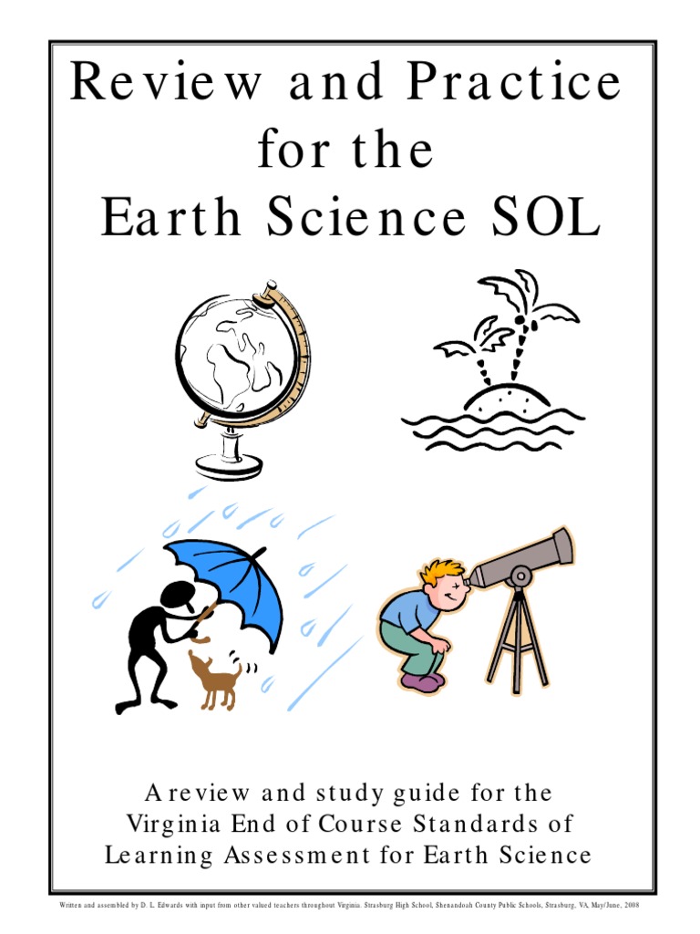 Earth Science SOL Review Guide | PDF | Rock (Geology) | Plate Tectonics