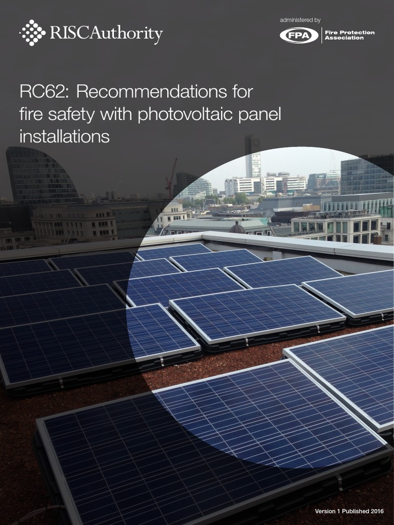 RC62: Recommendations For Fire Safety With Photovoltaic Panel ...