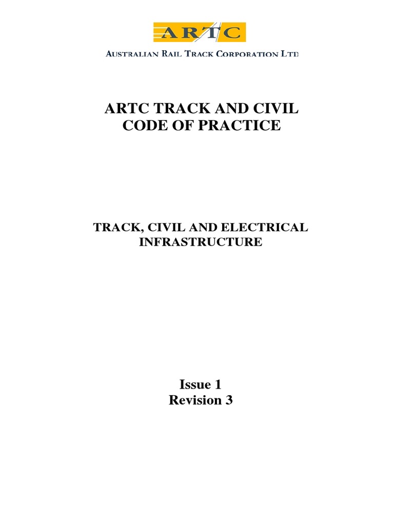 Artc Track and Civil Code of Practice | PDF | Track (Rail Transport ...
