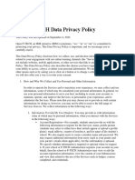 Open P-TECH Data Privacy Policy