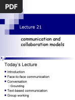 HCI Lecture 21 Communication and Collaboration Models