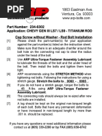 ARP Rod Bolt Torque Specifications 2019 | PDF