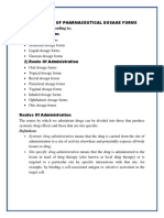 Classification of Pharmaceutical Dosage Forms They Are Classified According To 1) Physical Form