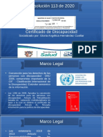 Presentación Sopo - Resolucion 113 de 2020 Certificado de Discapacidad