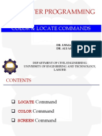 LEC-3 COLOR & LOCATE COMMANDS