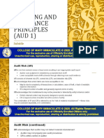 AUD 1 Principles of Auditing & Assurance