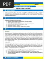 Variables and Constants: Study Guide For Module No. 3