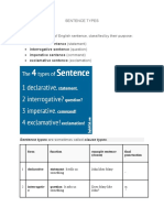 Sentence Types Are Sometimes Called Clause Types