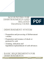 Accounting For Disbursements and Related Transactions