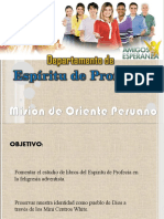 DEPARTAMENTO DE ESPÍRITU DE PROFECÍA MOP-UPS