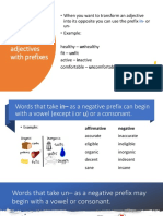 Forming Negative Adjectives With Prefixes