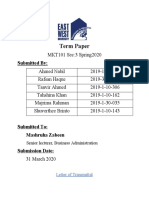 Term Paper: MKT101 Sec:3 Spring2020