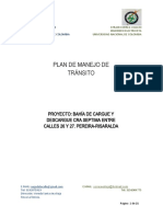 Plan de Manejo de Tránsito: Proyecto: Bahía de Cargue Y Descargue Cra Septima Entre Calles 26 Y 27. Pereira-Risaralda