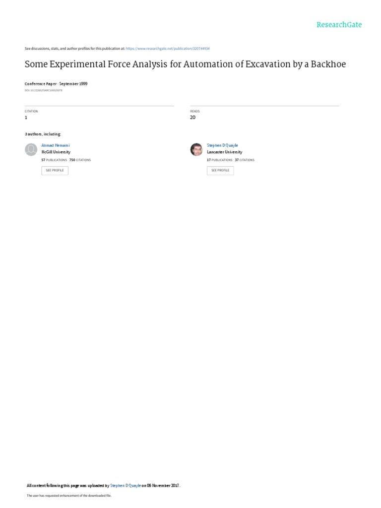 Some Experimental Force Analysis For Automation of | PDF | Cartesian ...