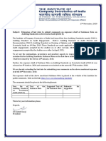 Subject: Extension of Last Date To Submit Comments On Exposure Draft of Guidance Note On Auditing Standards On Secretarial Audit (CSAS-4)