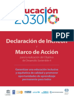 Declaración de Incheon y Marco de Acción para la Educación 2030