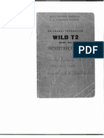 Wild T 2 Theodolite Instruction Manual