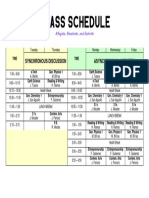 Class Schedule Affogato Macchiato Ristretto PDF