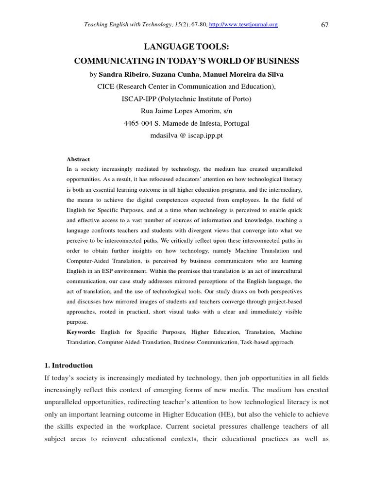 Language Tools for Business Communication | PDF | Translations | Cross ...