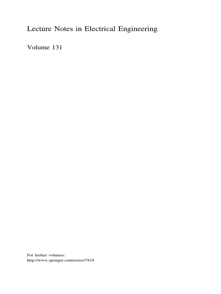 Lecture Notes in Electrical Engineering For Further Volumes PDF