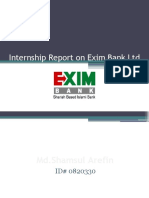 EXIM Bank Internship Report: Banking Efficiency and Performance