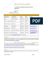 Epics Summer 2020 Syllabus: Course Personnel