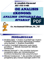 BAHAN KULIAH 1-Analisis Data Univariat Dan Bivariates (Kuliah Perdana) (Revisi) PDF