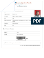 Eduportal - Federal Polytechnic Nekede - Exam Photocard