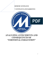 Analyzing Antecedents and Consequences of "Emotional Exhaustion"