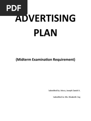 ADVERTISING-PLAN-MIDTERMS-IRINCO