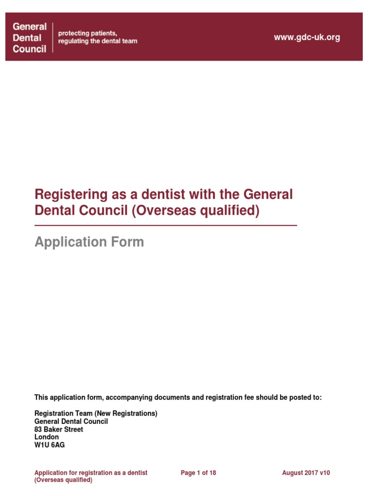 Overseas Dentist Registration UK | PDF | Debit Card | Payments