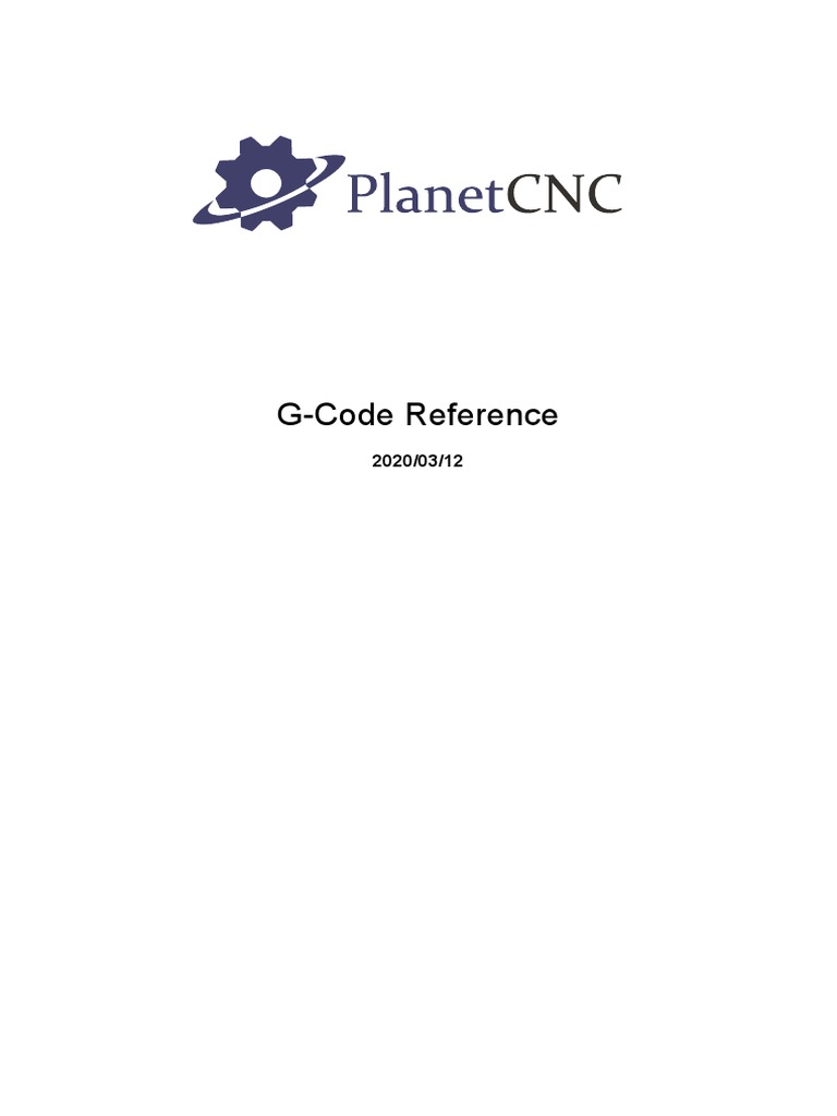 G-Code Reference Manual for CNC | PDF | Cartesian Coordinate System ...