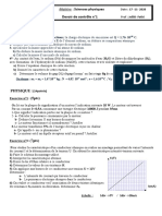 Devoir Controle N°2 Sciences Physiques 2éme TC