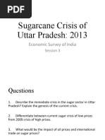 Sugarcane Crisis of Uttar Pradesh: 2013: Economic Survey of India