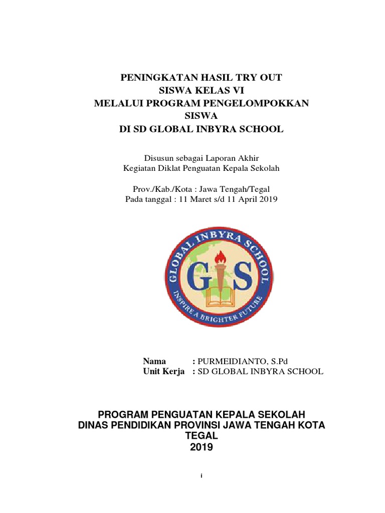 Contoh 1. Laporan RPS-SD | PDF